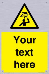 Custom warning overhead obstacle